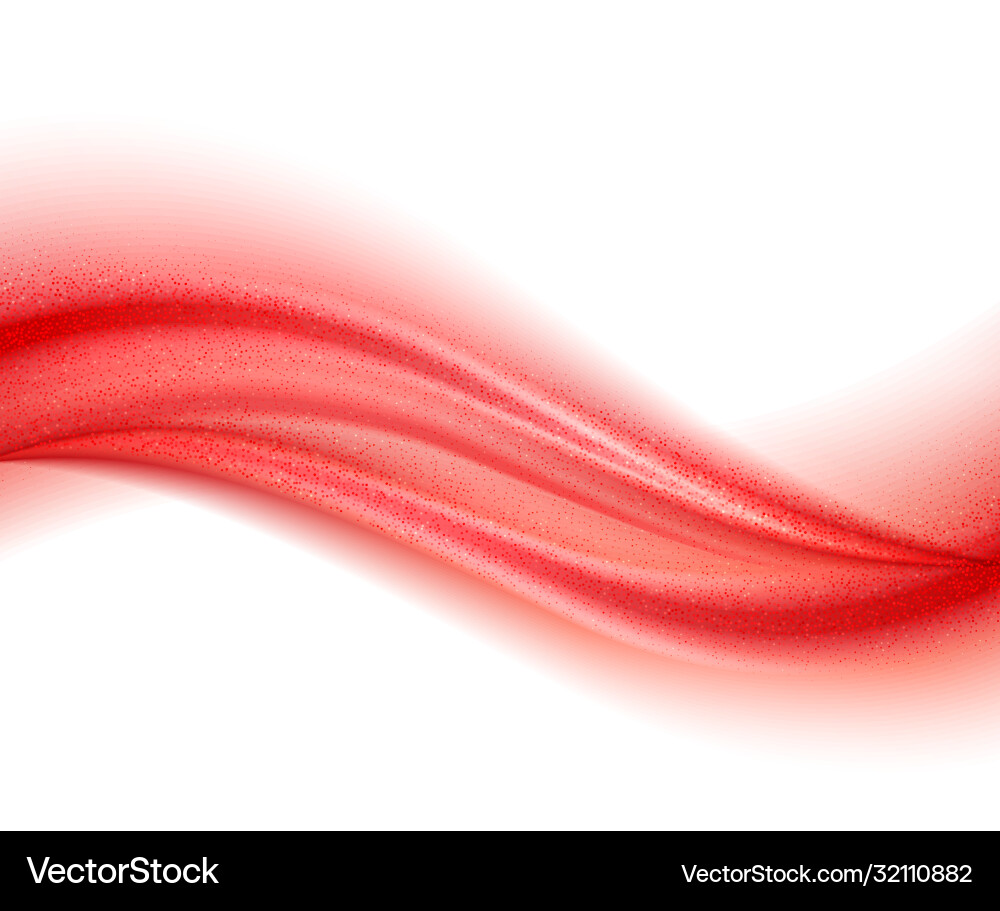Abstract shiny color red wave design element Vector Image