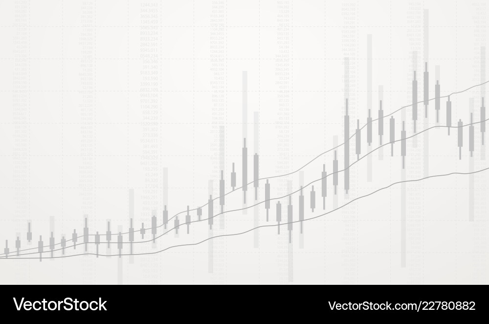Business candlestick chart growth Royalty Free Vector Image