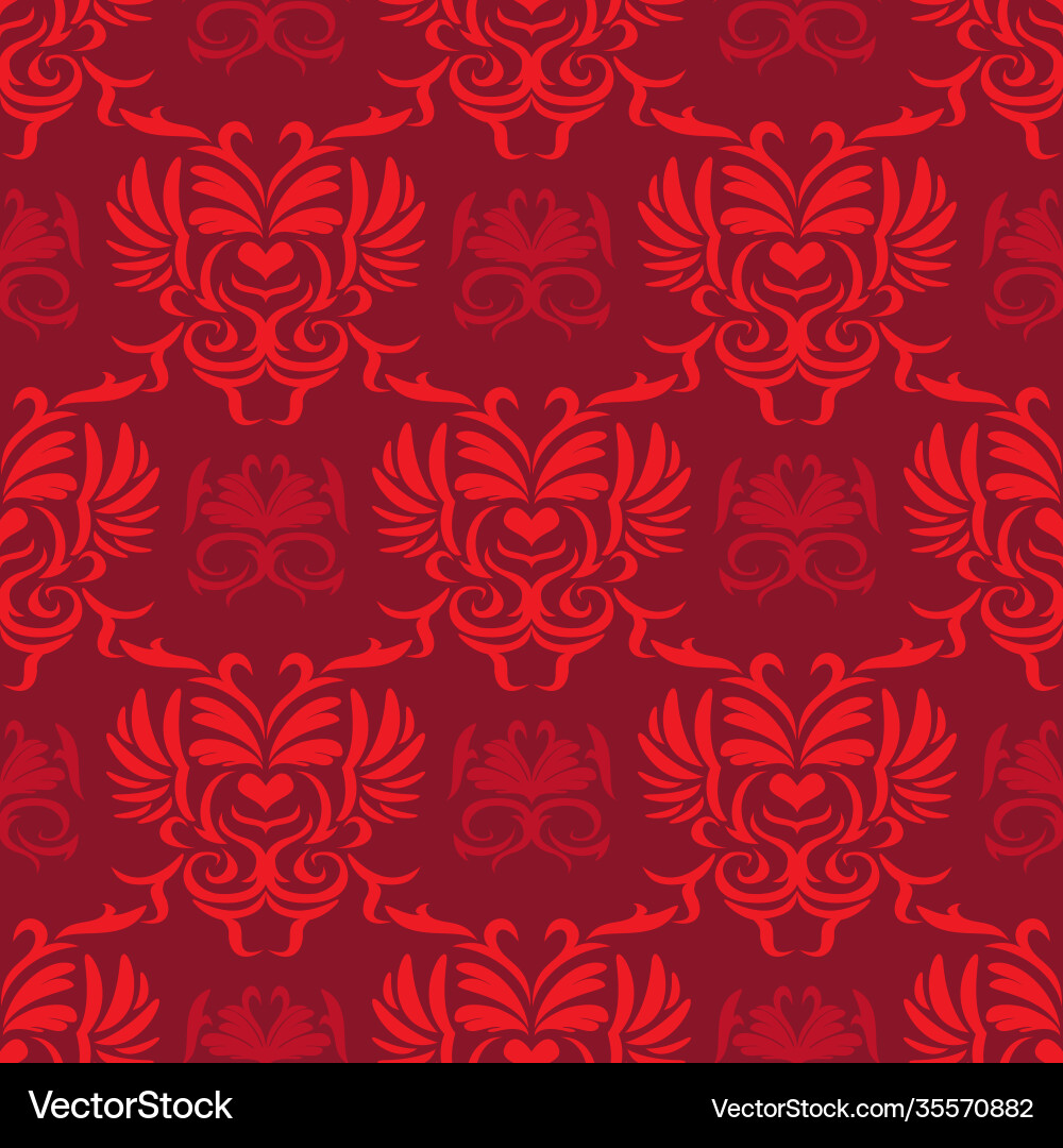 Damask pattern 02 Damask pattern 02 vector image