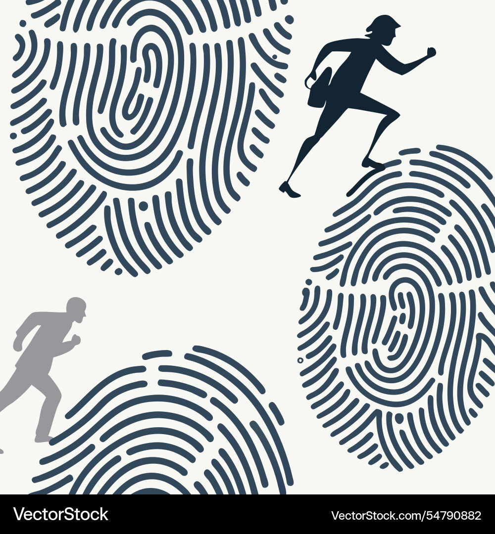Fingerprint scans repeating patterns Vector Image