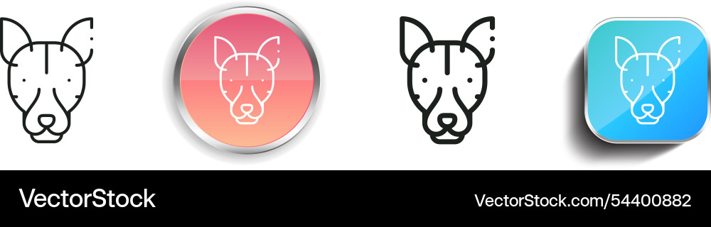 Genet icon thin linear regular and button style vector image
