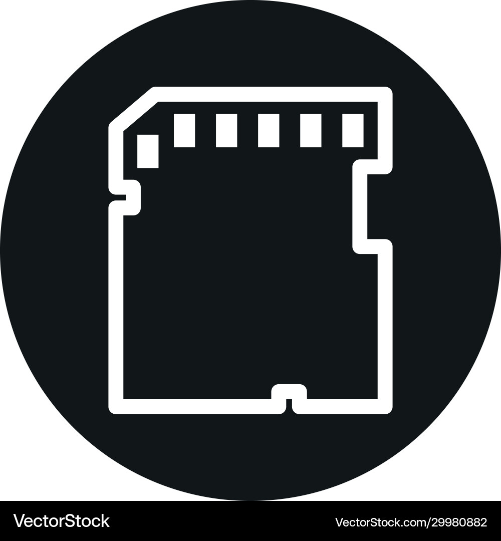 Isolated memory line block style icon vector image
