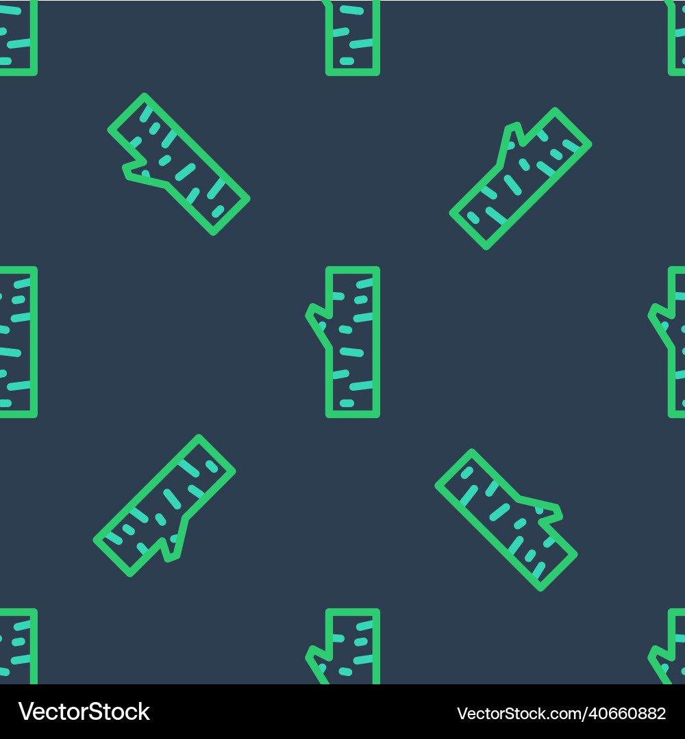 Line birch tree icon isolated seamless pattern Vector Image