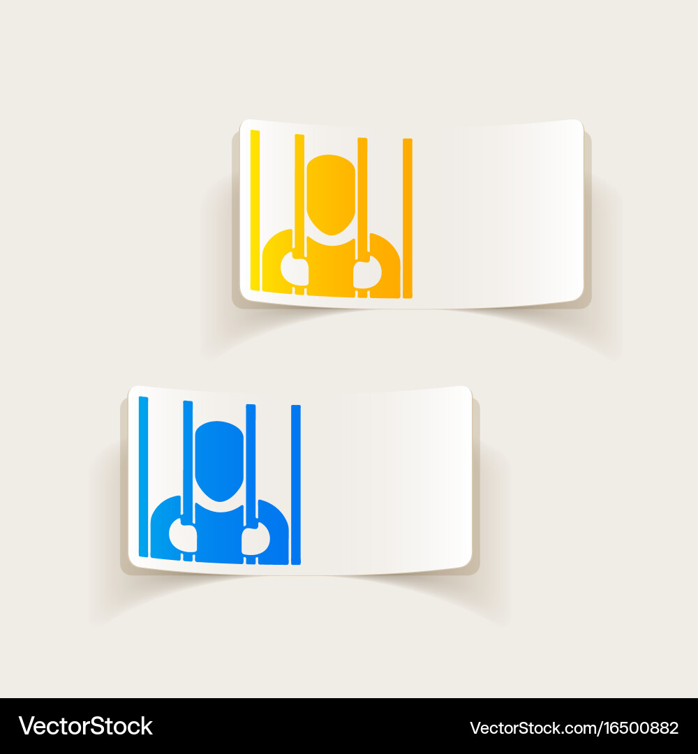 Realistic design element prisoner vector image
