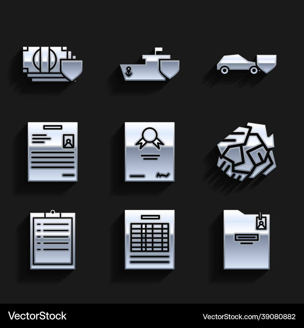 Set certificate template report file document Set certificate template report file document vector image