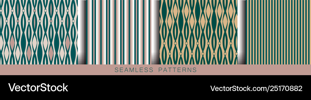 Set seamless patterns endless textures Vector Image