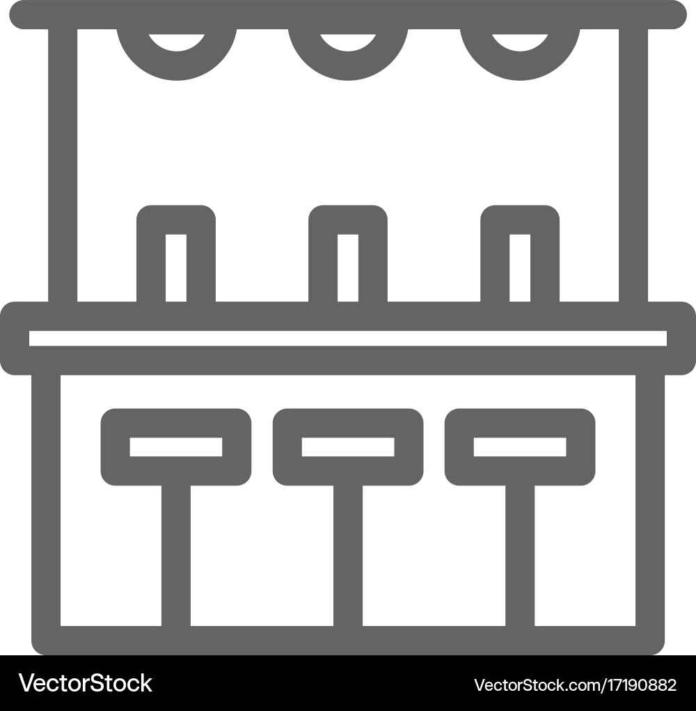 Simple bar counter line icon symbol and sign vector image