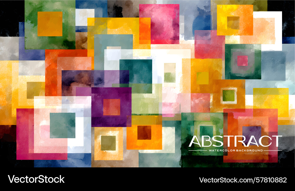 Watercolor abstract background with overlapping Vector Image