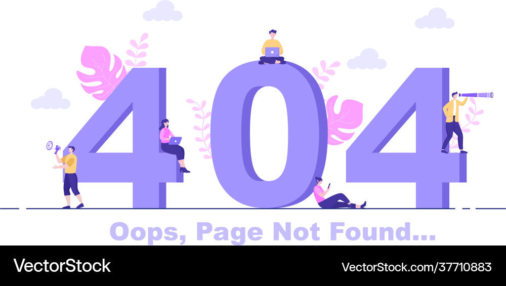 404 error and page not found lost connect 404 error and page not found lost connect vector image