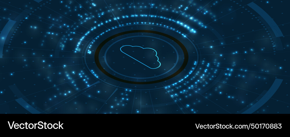 Abstract data background futuristic technology vector image