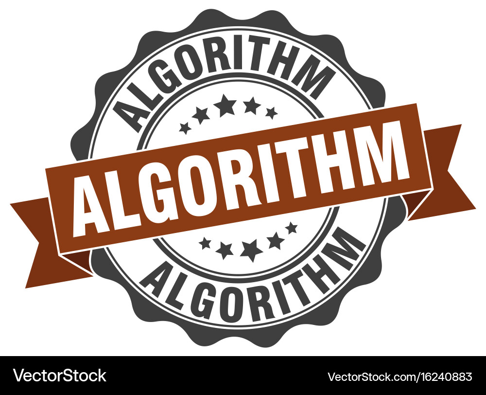 Algorithm stamp sign seal vector image