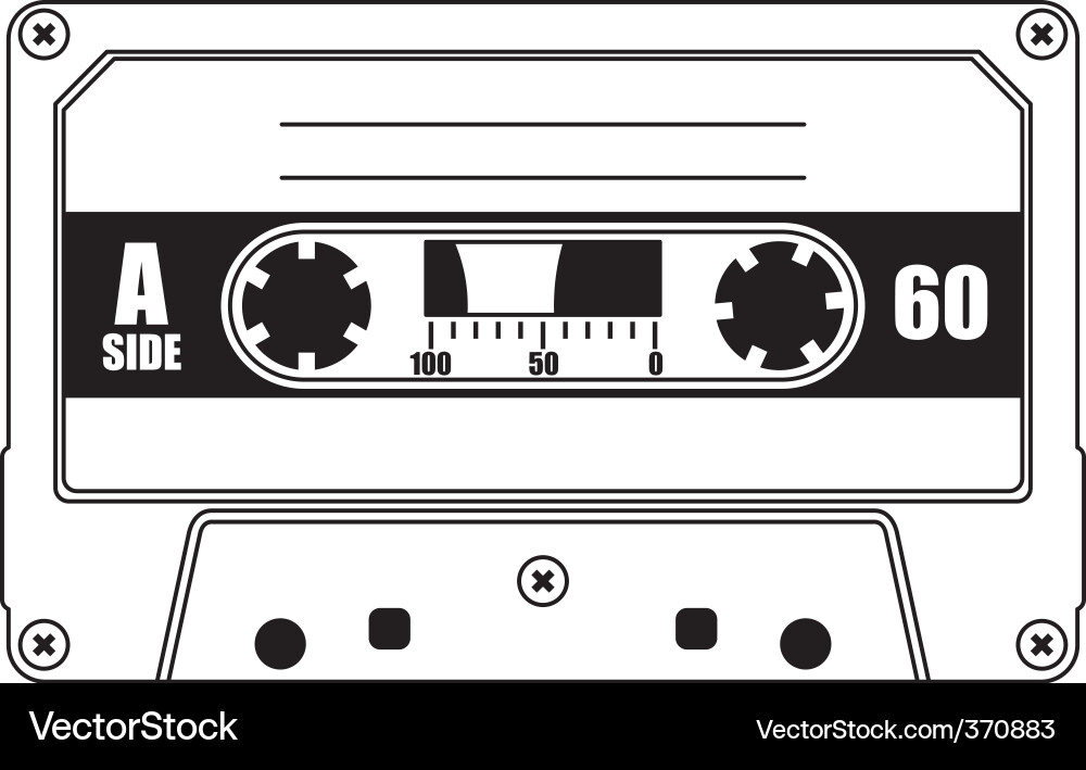 Audio cassette Royalty Free Vector Image - VectorStock
