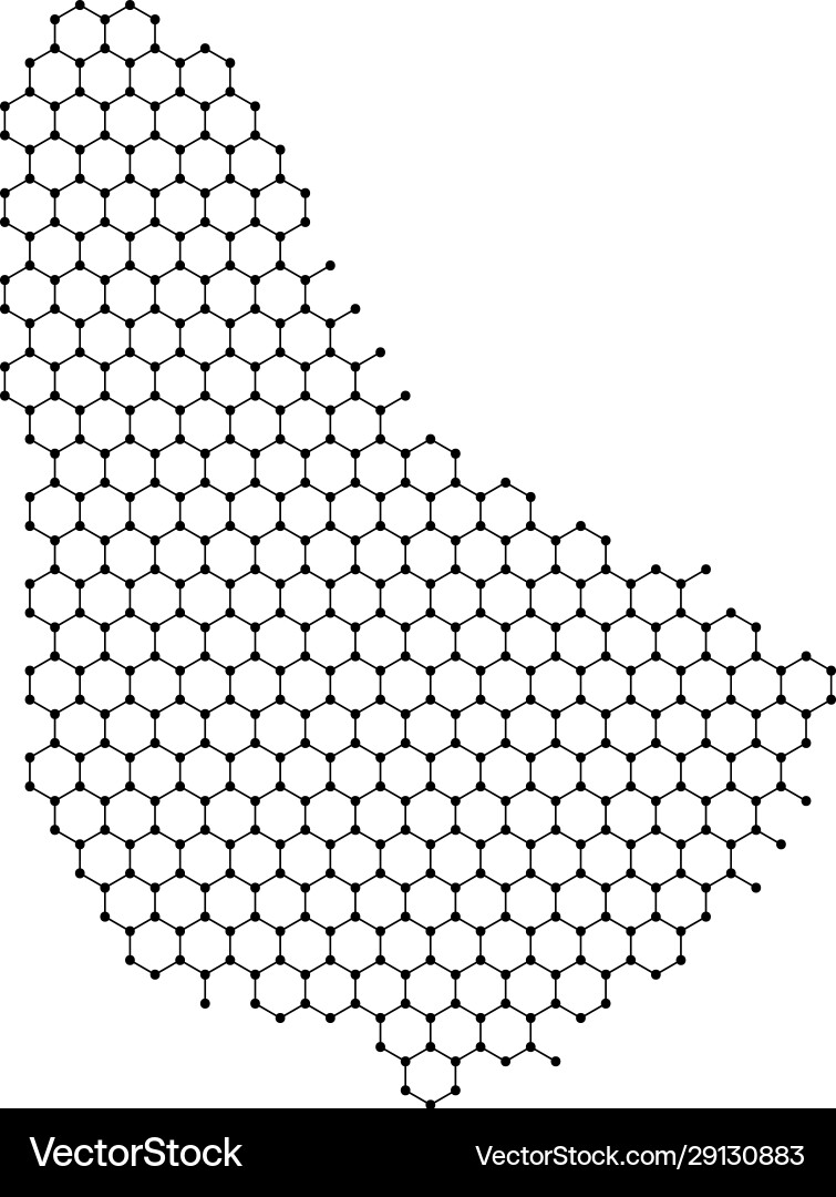 Barbados map from abstract futuristic hexagonal Barbados map from abstract futuristic hexagonal vector image
