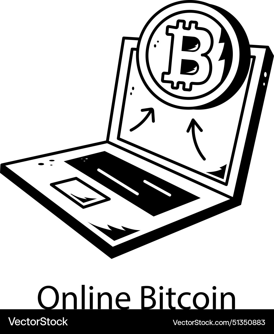 Bitcoin database vector image
