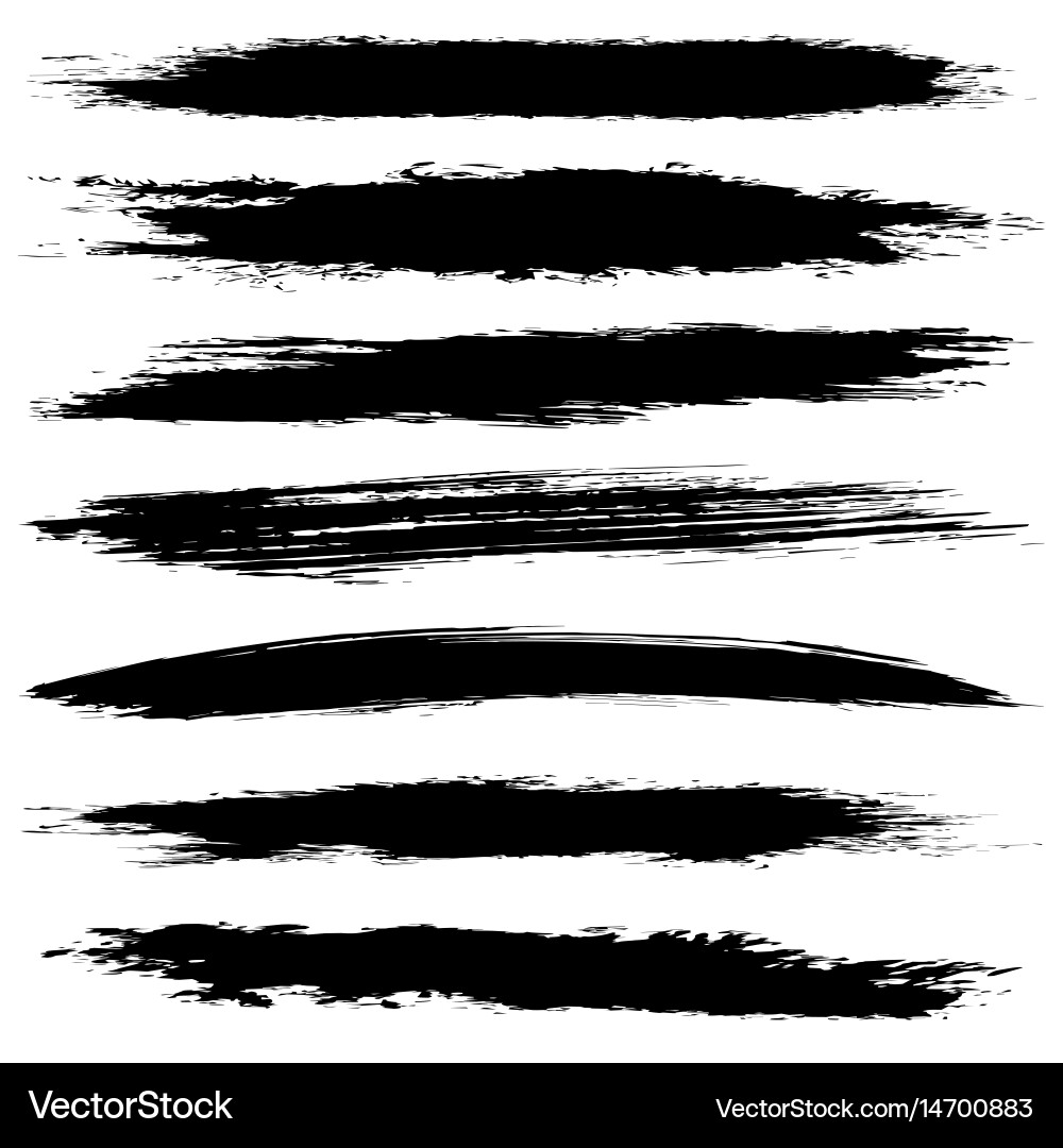 Black Ink Splatters & Blobs vector image