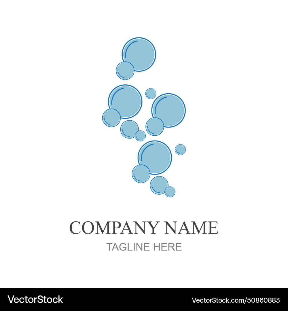 Bubbles icon element design template web Bubbles icon element design template web Vector Image