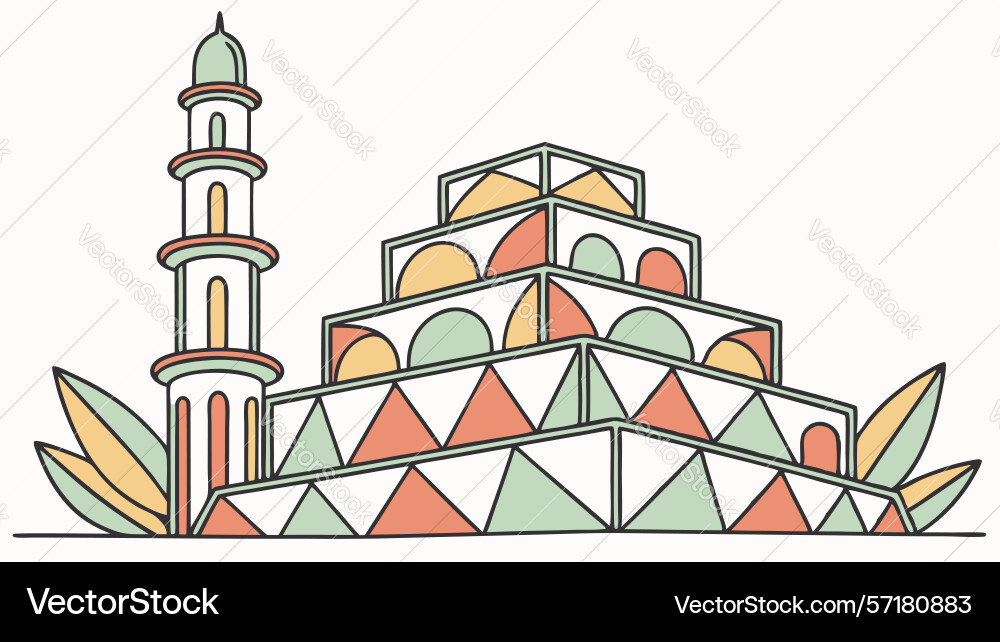 Complex geometric structure abstract vector image