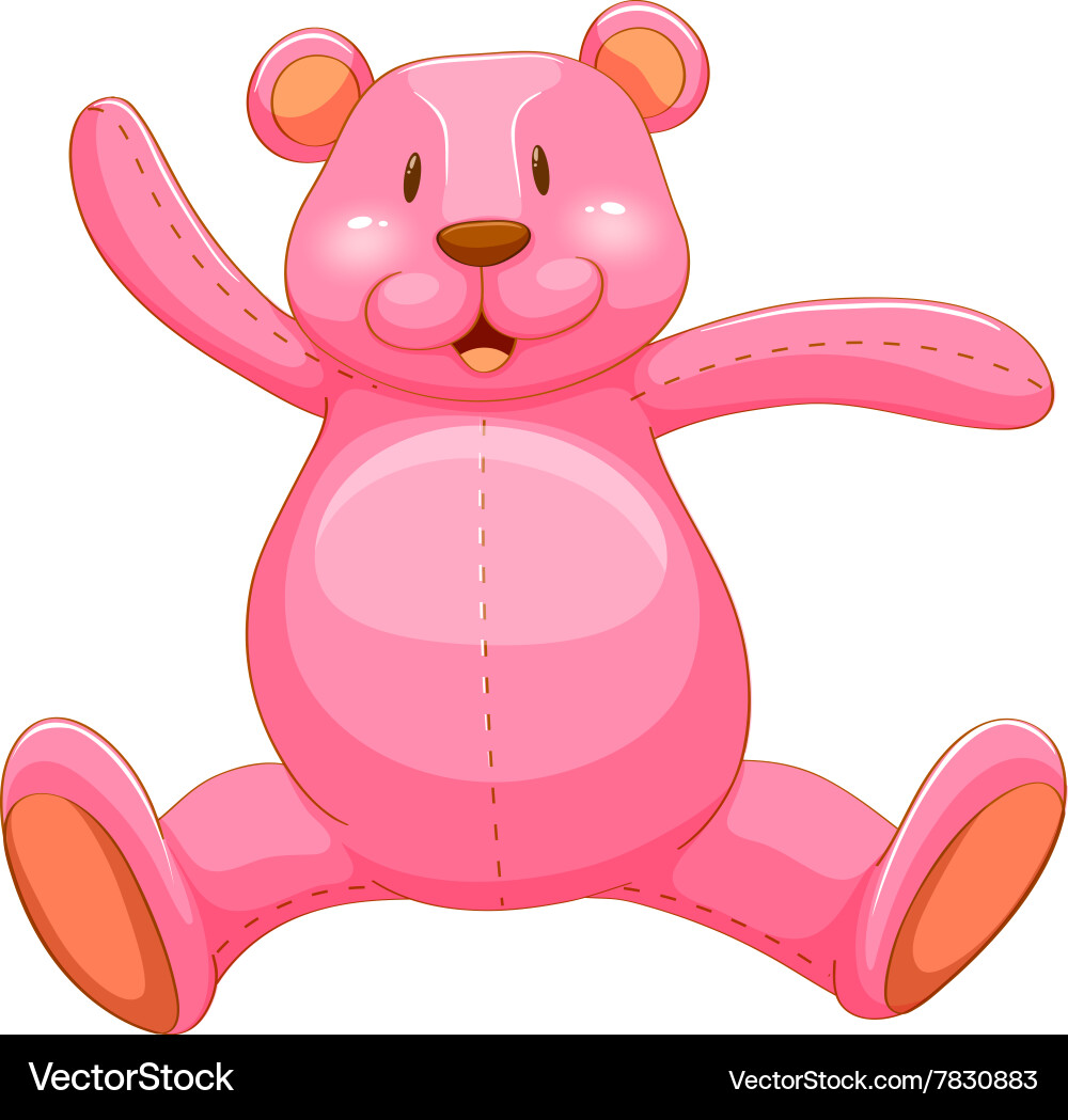 Cute Pink Teddy Bear Royalty Free Vector Image