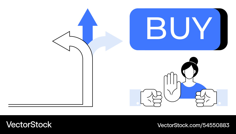 Decision-making process with buy option Decision-making process with buy option Vector Image