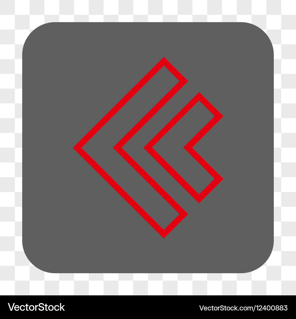 Direction left rounded square button Vector Image