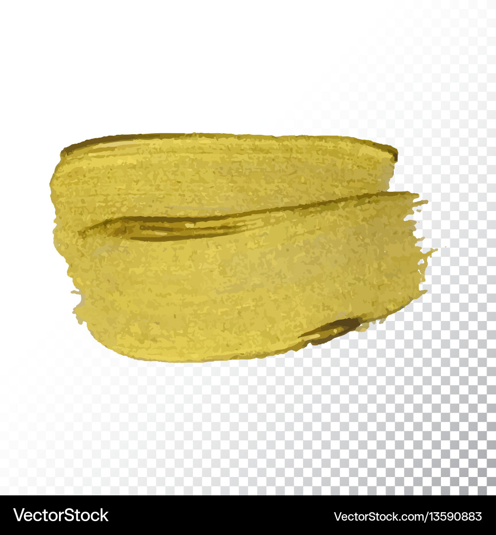 Gold Paint Streak Abstract Vector Image