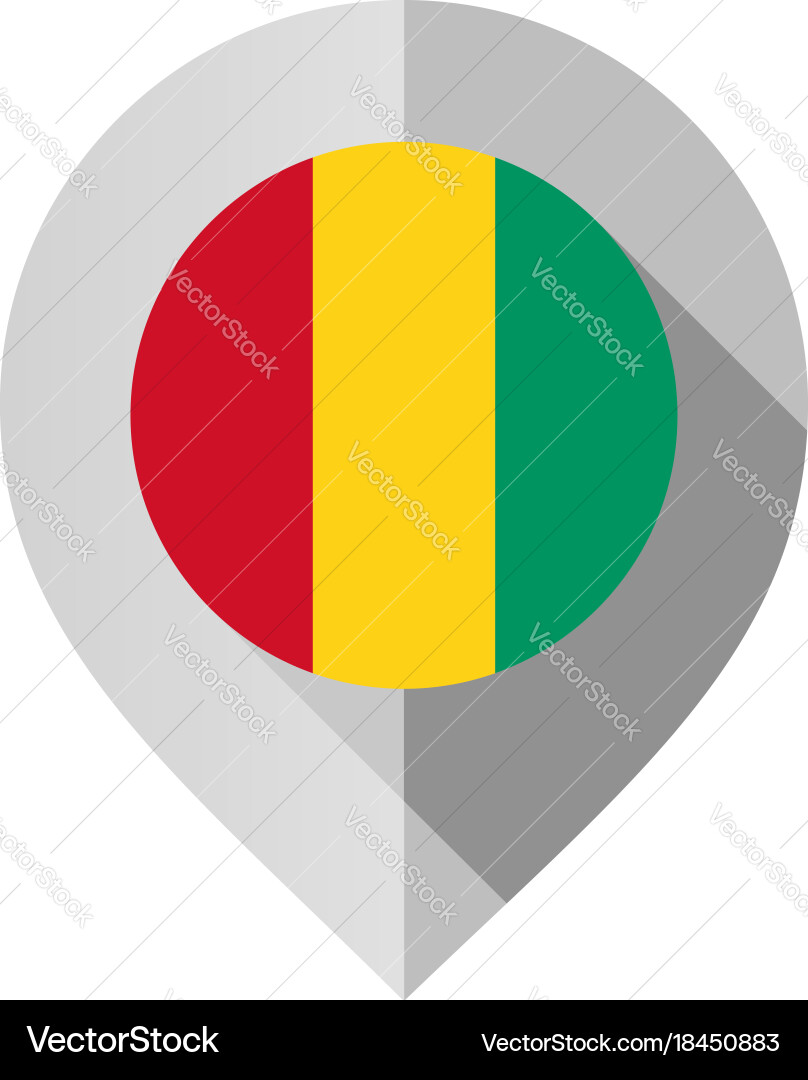 Marker with flag for map vector image