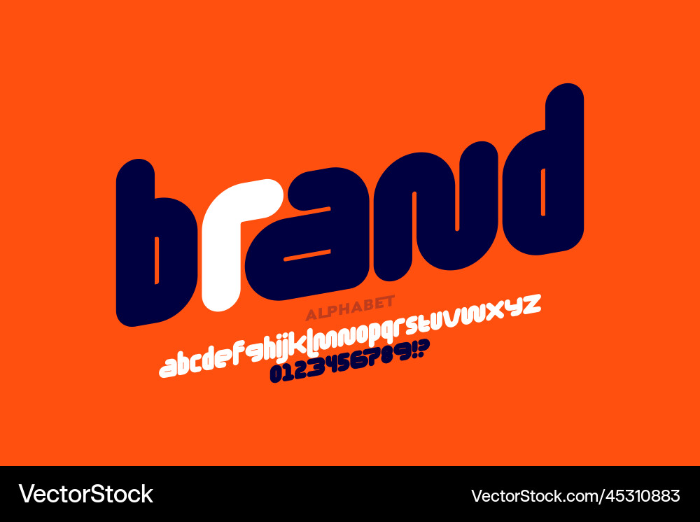 Modern lowercase style font design Modern lowercase style font design vector image