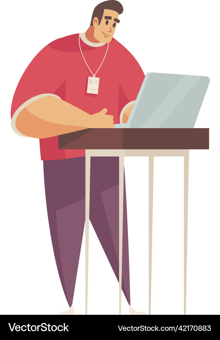 Programmer flat Programmer flat vector image