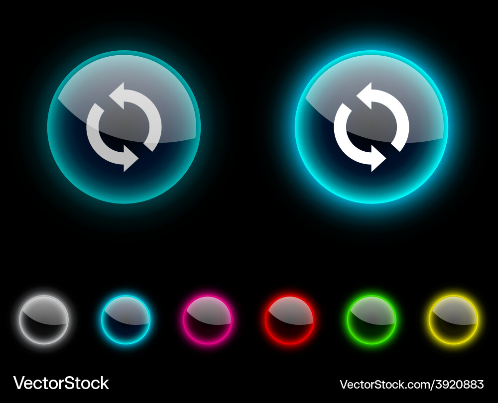 Refresh button vector image
