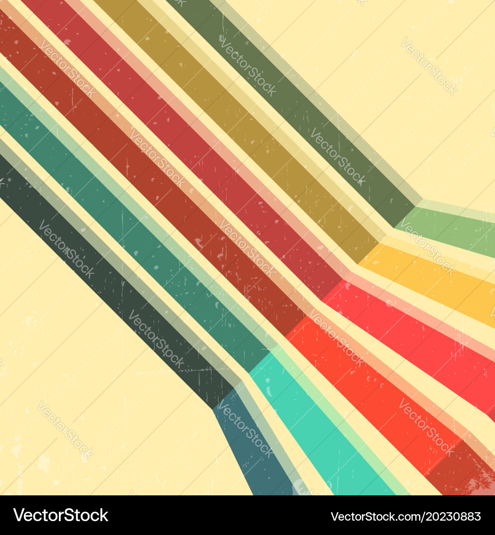 Retro Color Line Background vector image