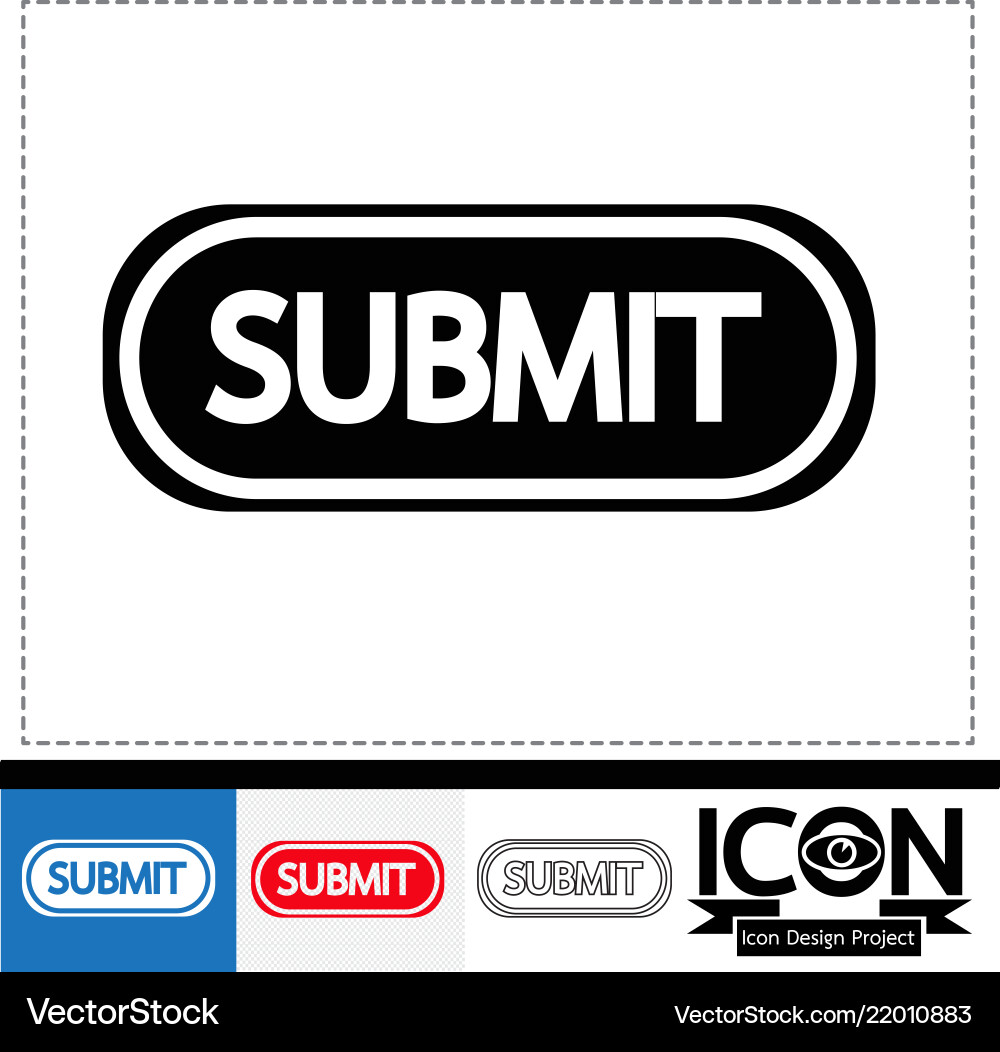 Submit Button Icon vector image