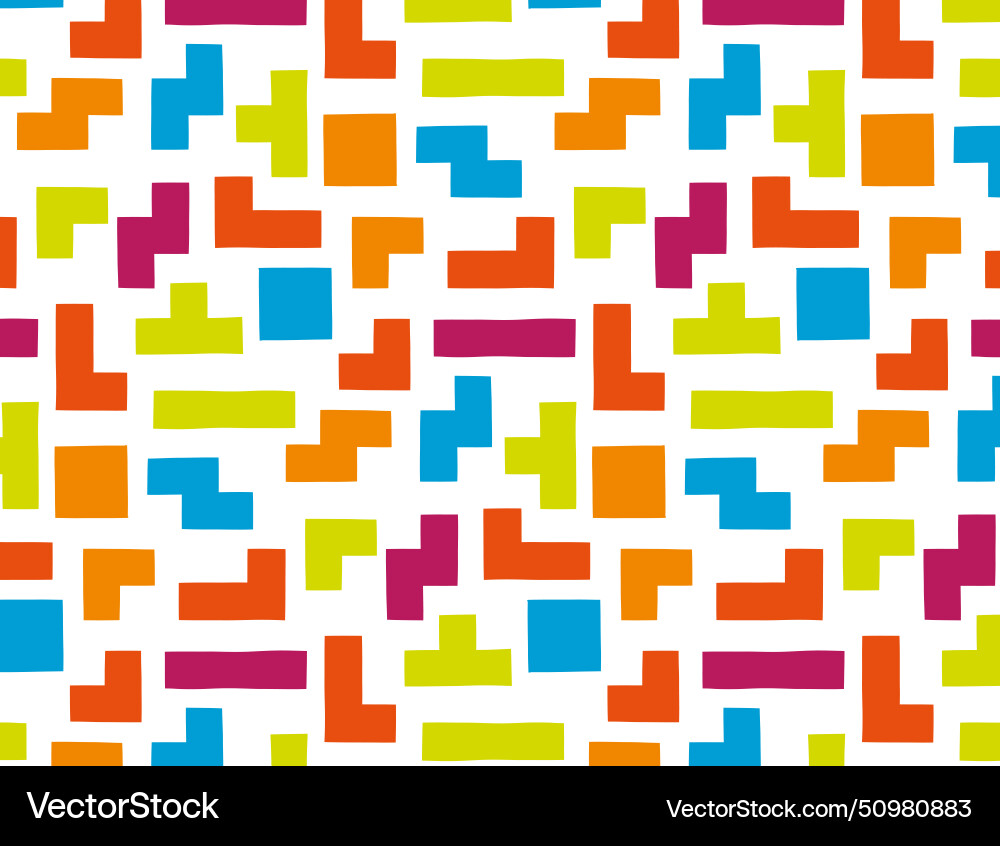 Tetris pattern on a white background game Tetris pattern on a white background game vector image