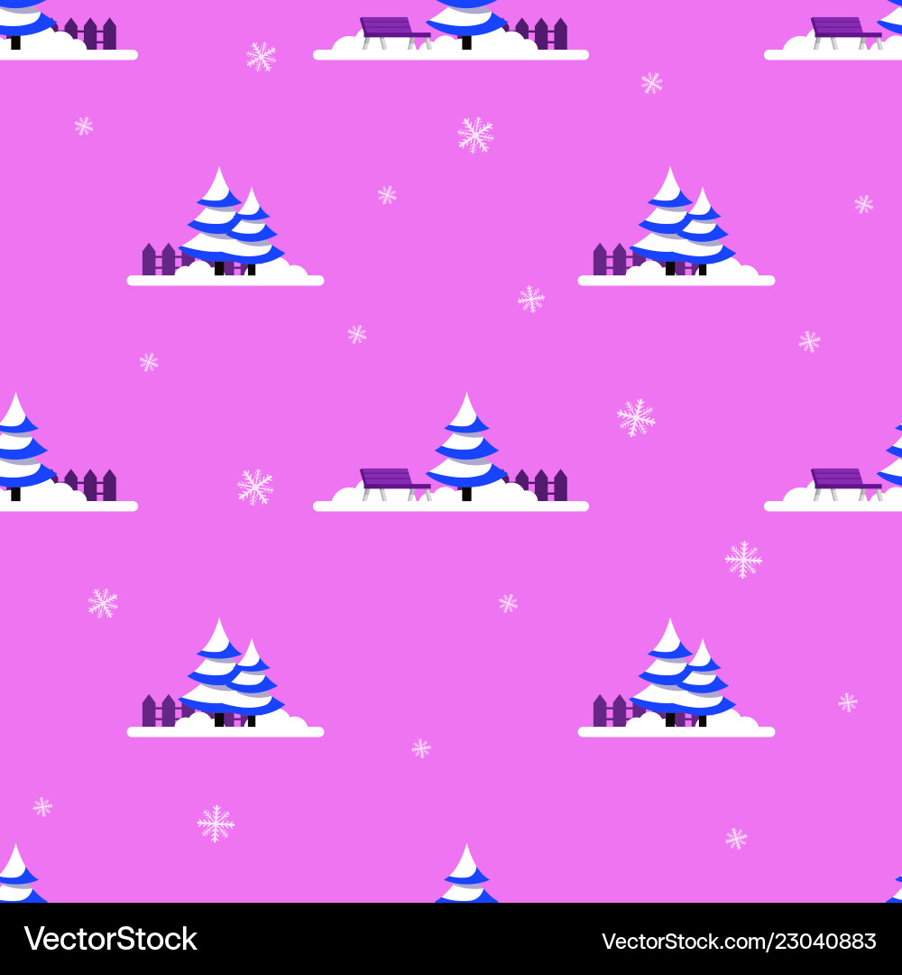 Winter Snowflake Pattern vector image