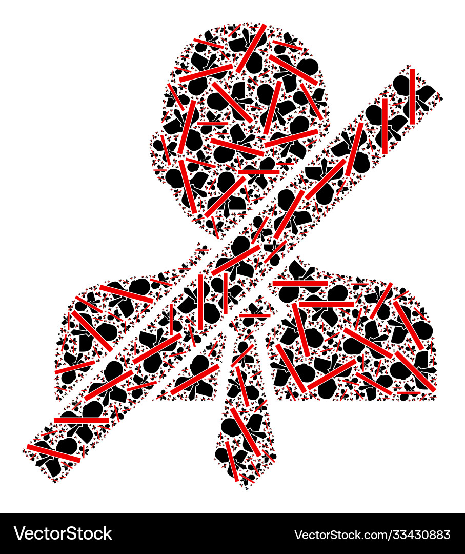 Wrong clerk recursive mosaic icons Wrong clerk recursive mosaic icons vector image