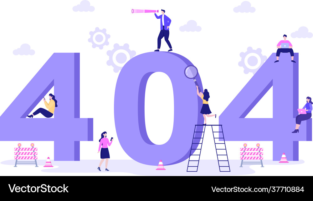 404 error and page not found lost connect 404 error and page not found lost connect vector image