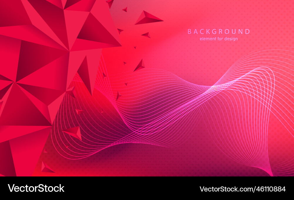 Abstract gradient background with triangles wave Abstract gradient background with triangles wave vector image