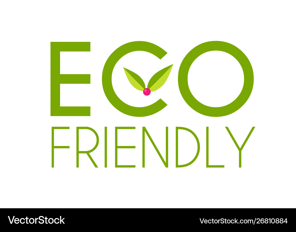Eco Badge - Leaf & Nature Vector Image
