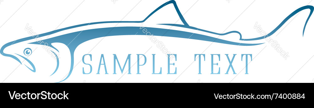 Fish Logo - Water & Wildlife vector image