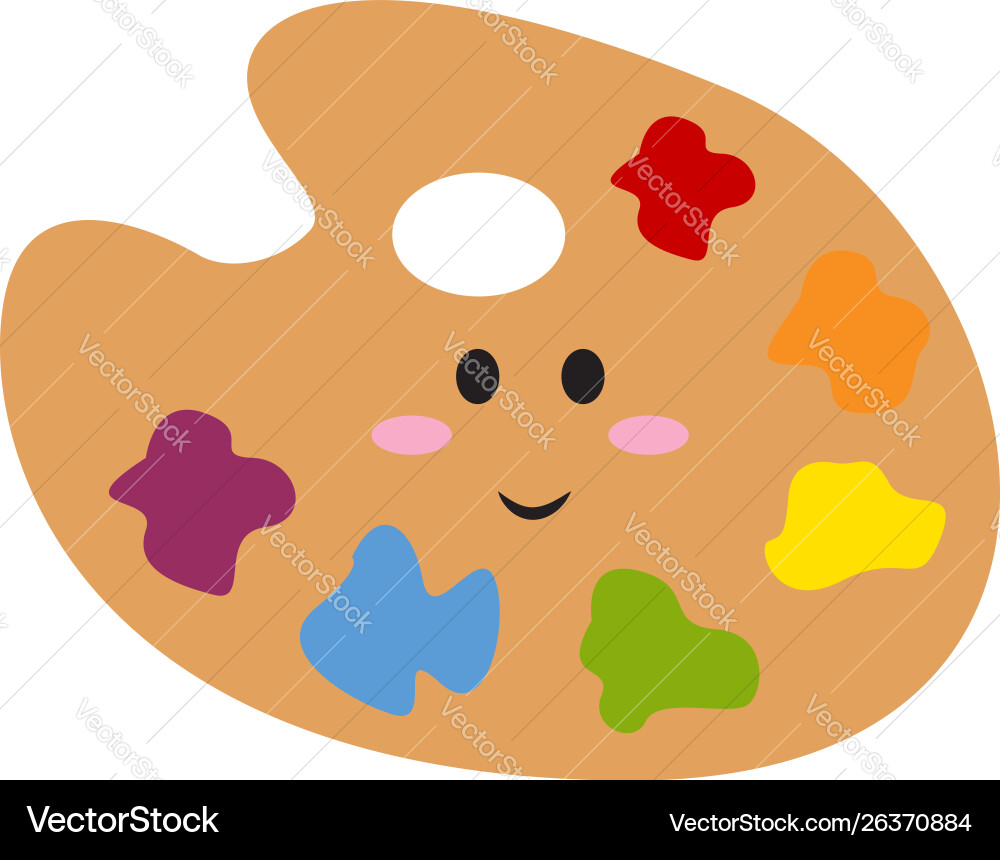 Glückliche Palette auf weißem Hintergrund Glückliche Palette auf weißem Hintergrund vektorbild