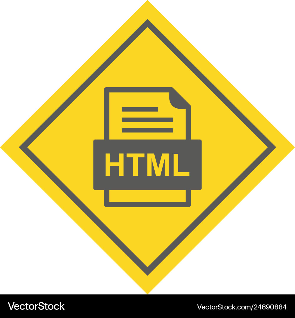 Html file document icon vector image