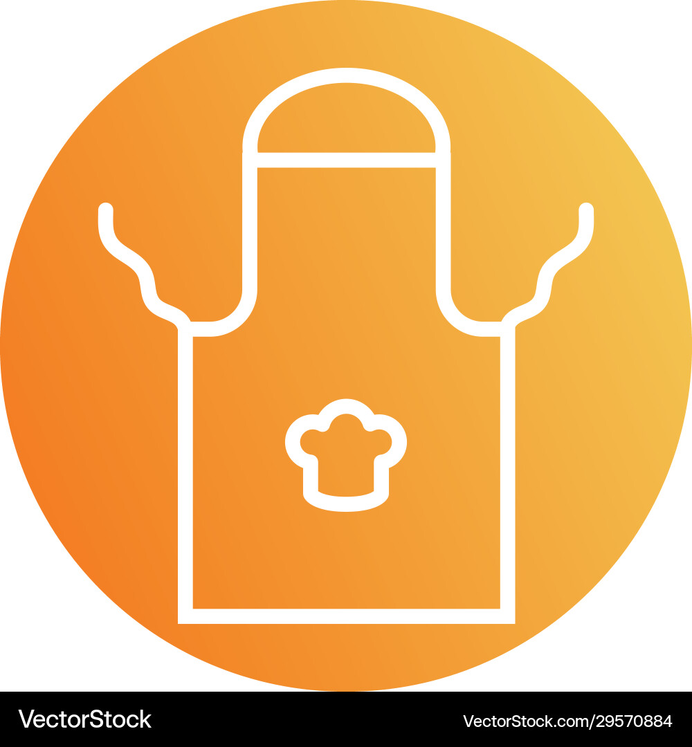 Isolated apron block style icon design vector image