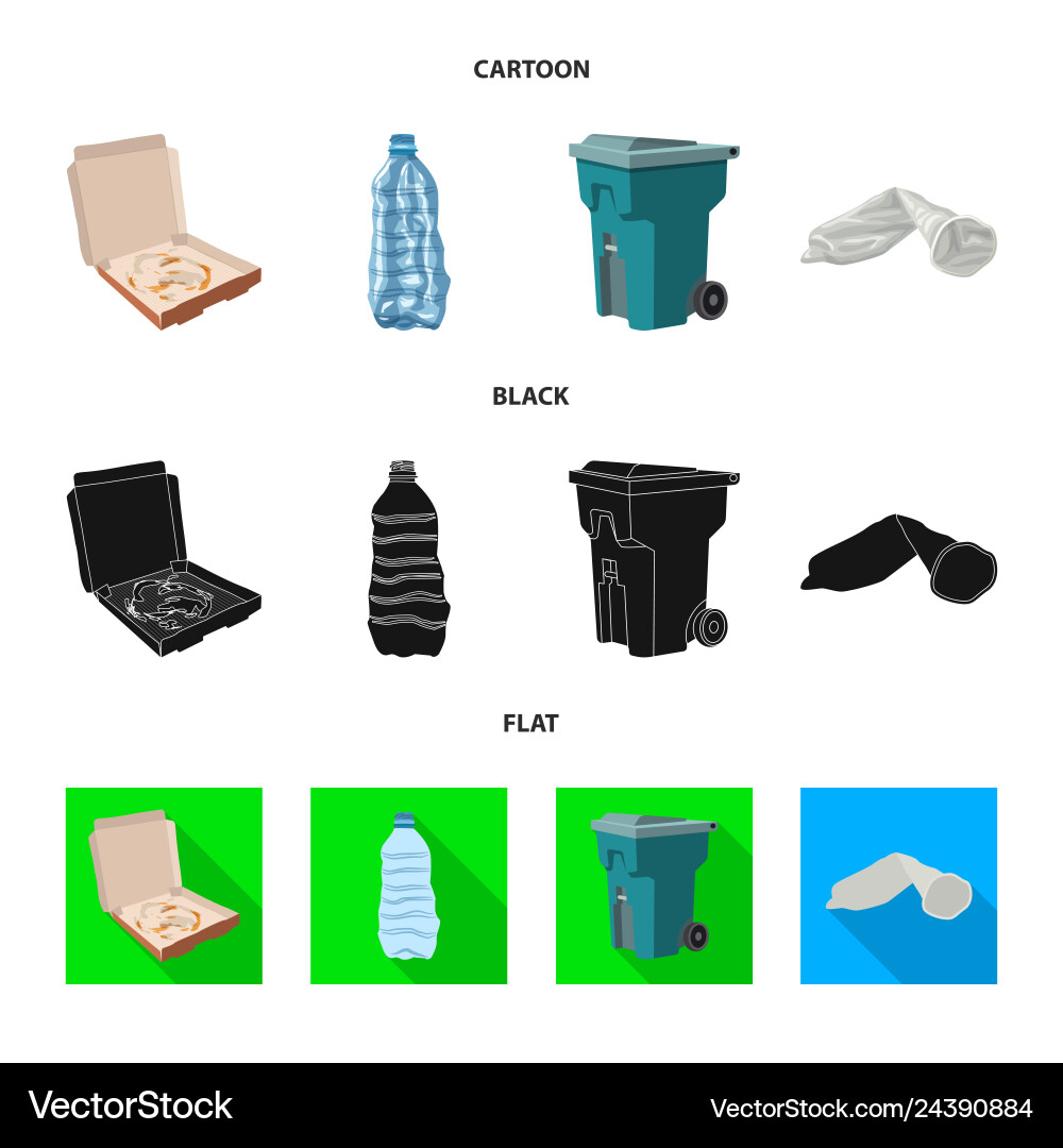 Isolated object of dump and sort symbol set Vector Image