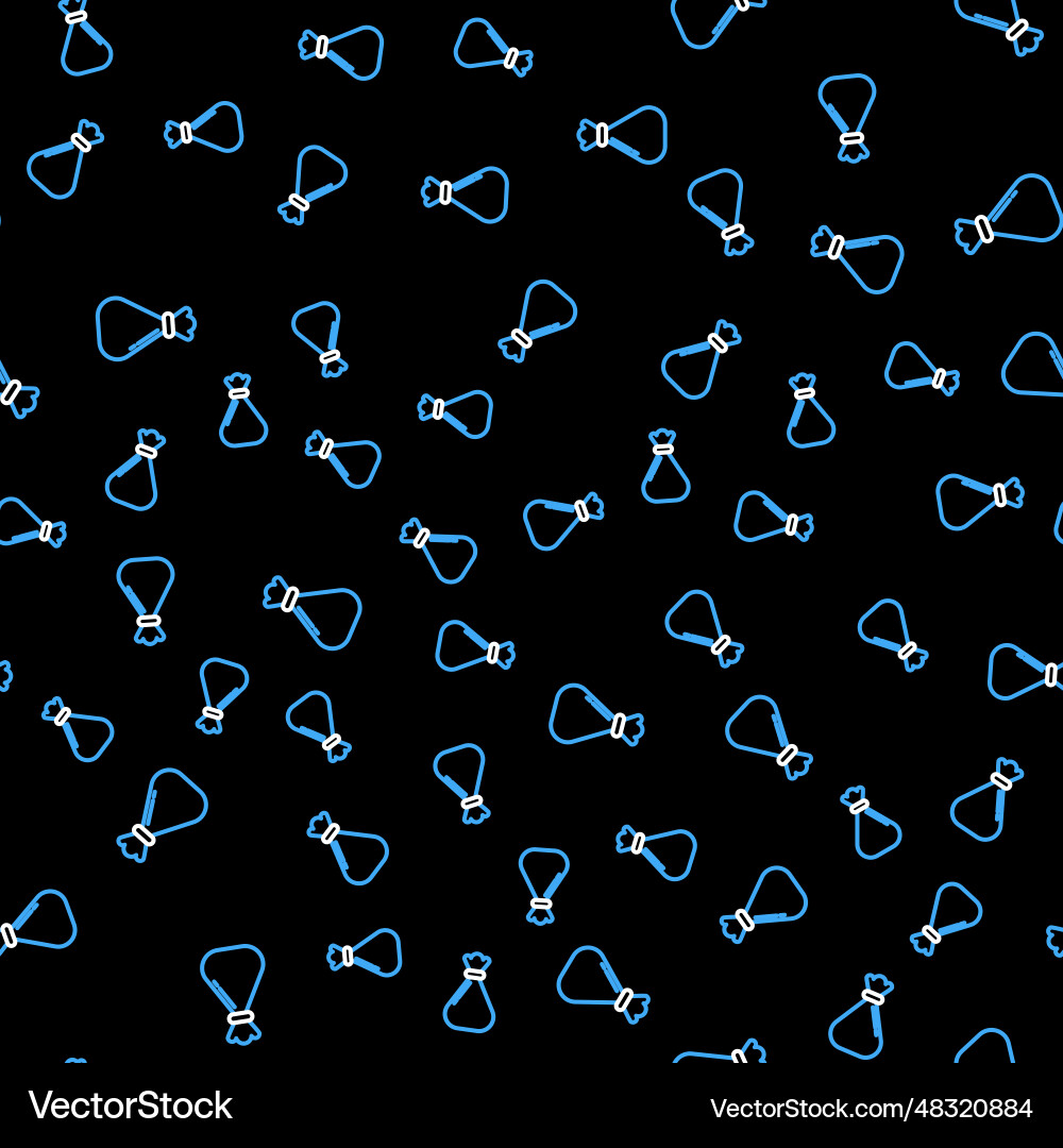 Line garbage bag icon isolated seamless pattern Line garbage bag icon isolated seamless pattern vector image