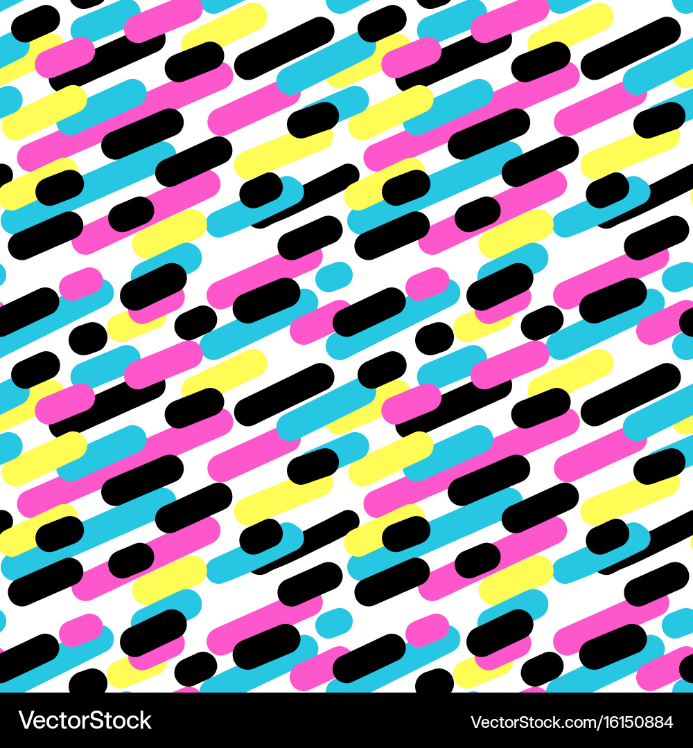 Memphis style hand drawn textured seamless pattern Vector Image