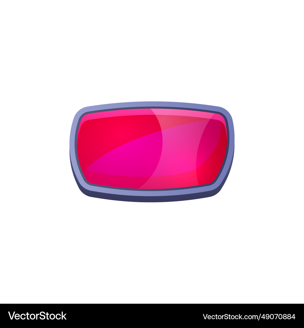 Pink rectangular game button Pink rectangular game button vector image
