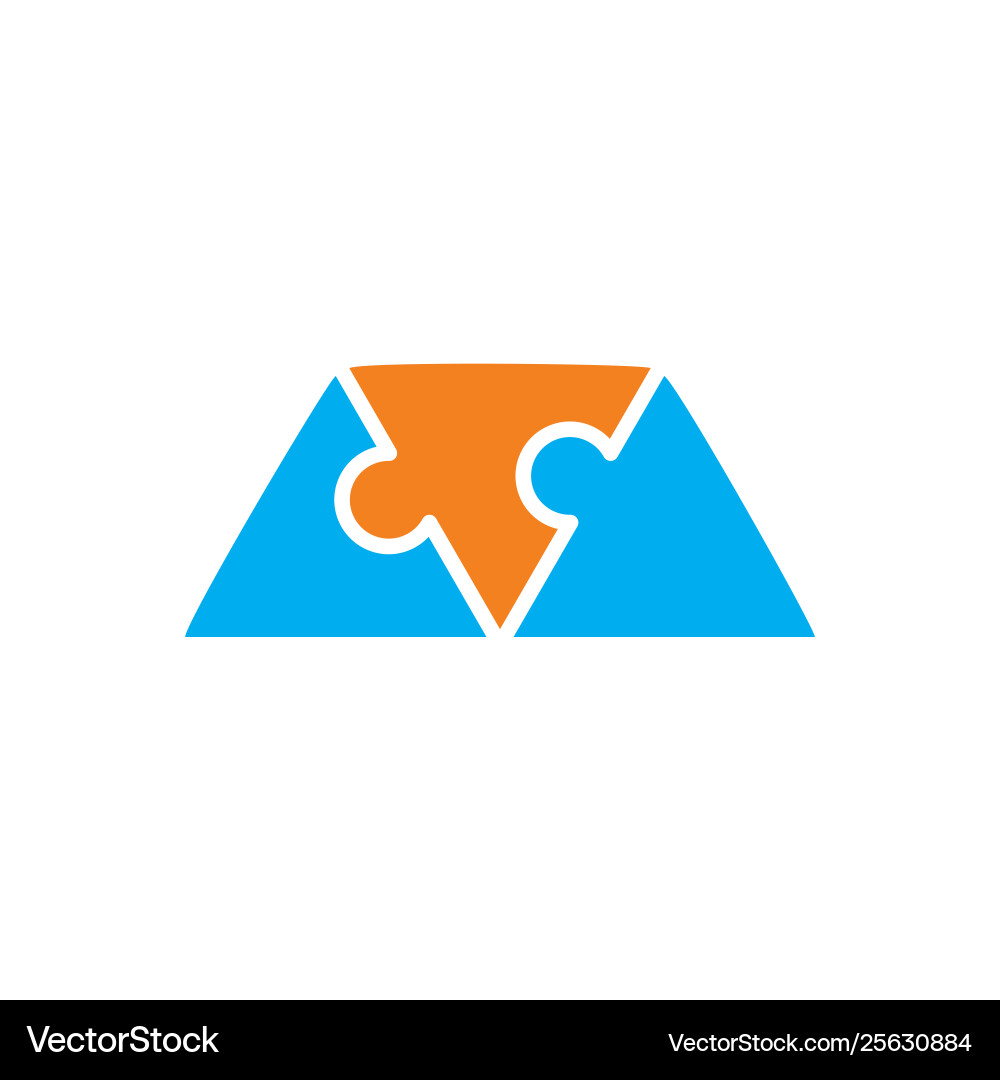 Puzzle icon on background for graphic and web Puzzle icon on background for graphic and web vector image