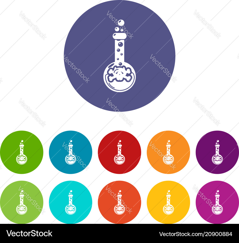 Round flask icon simple style Round flask icon simple style Vector Image