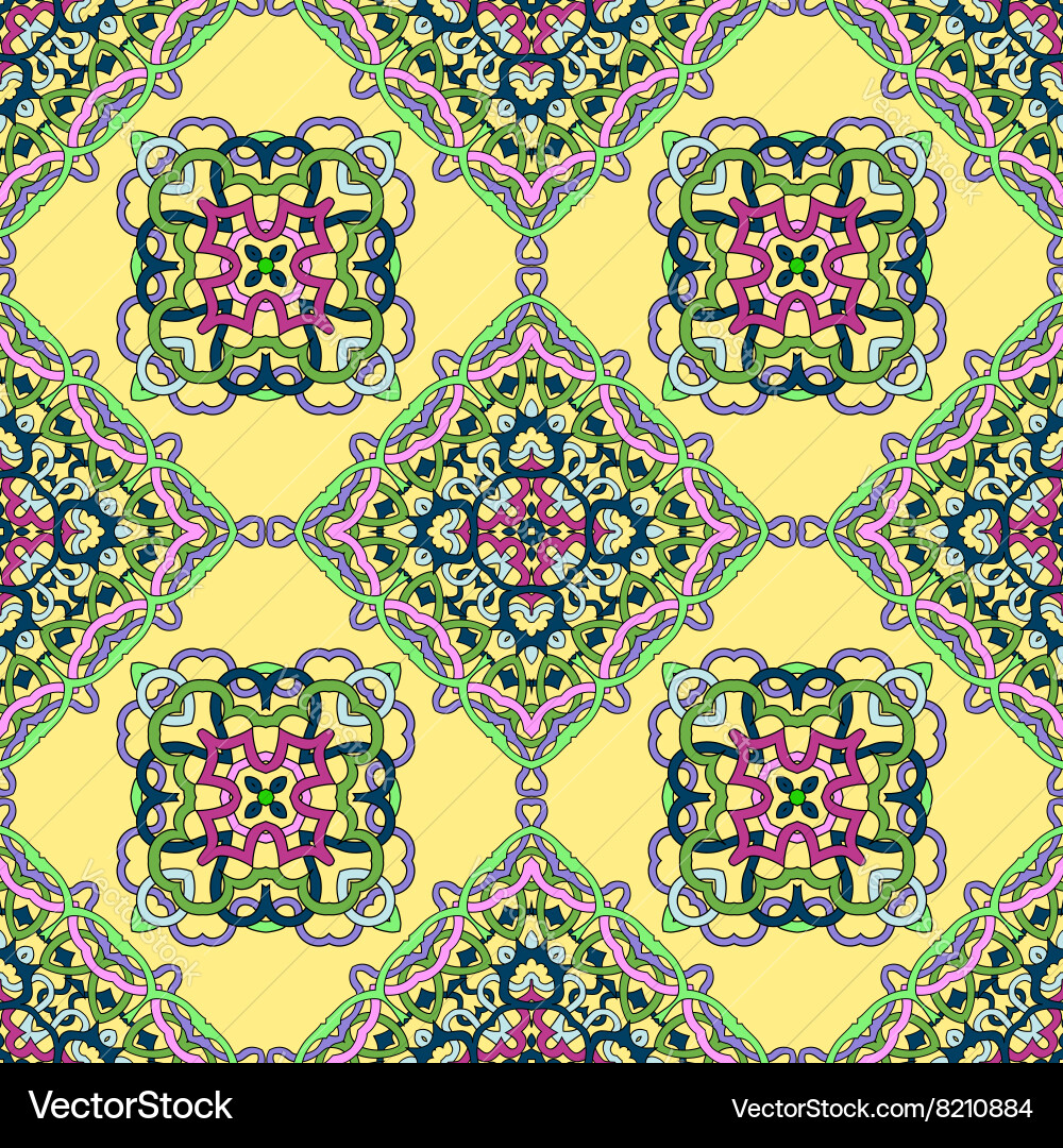 Seamless pattern from abstract elements vector image
