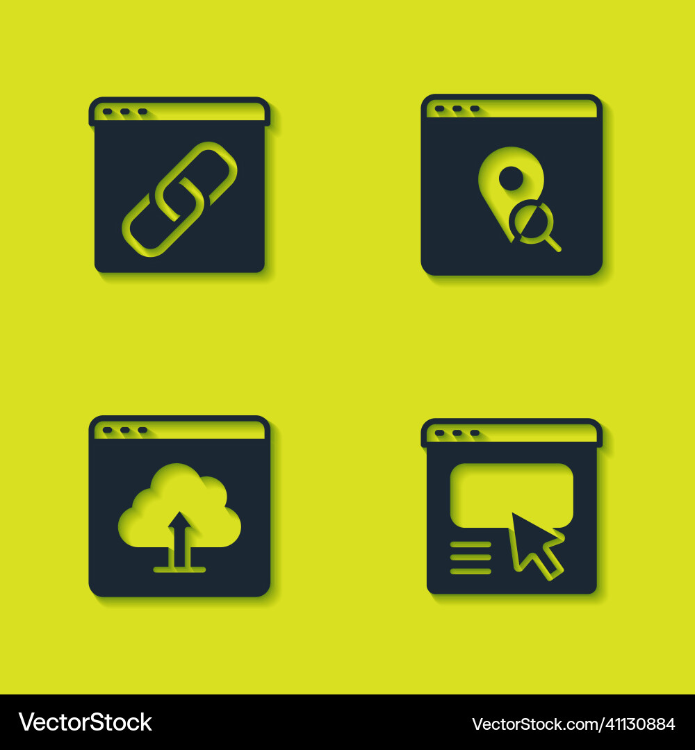 Set browser window ui or ux design cloud upload Set browser window ui or ux design cloud upload vector image