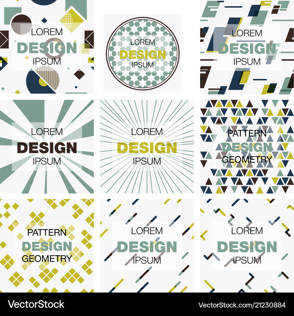 Set of abstract background texture design bright vector image